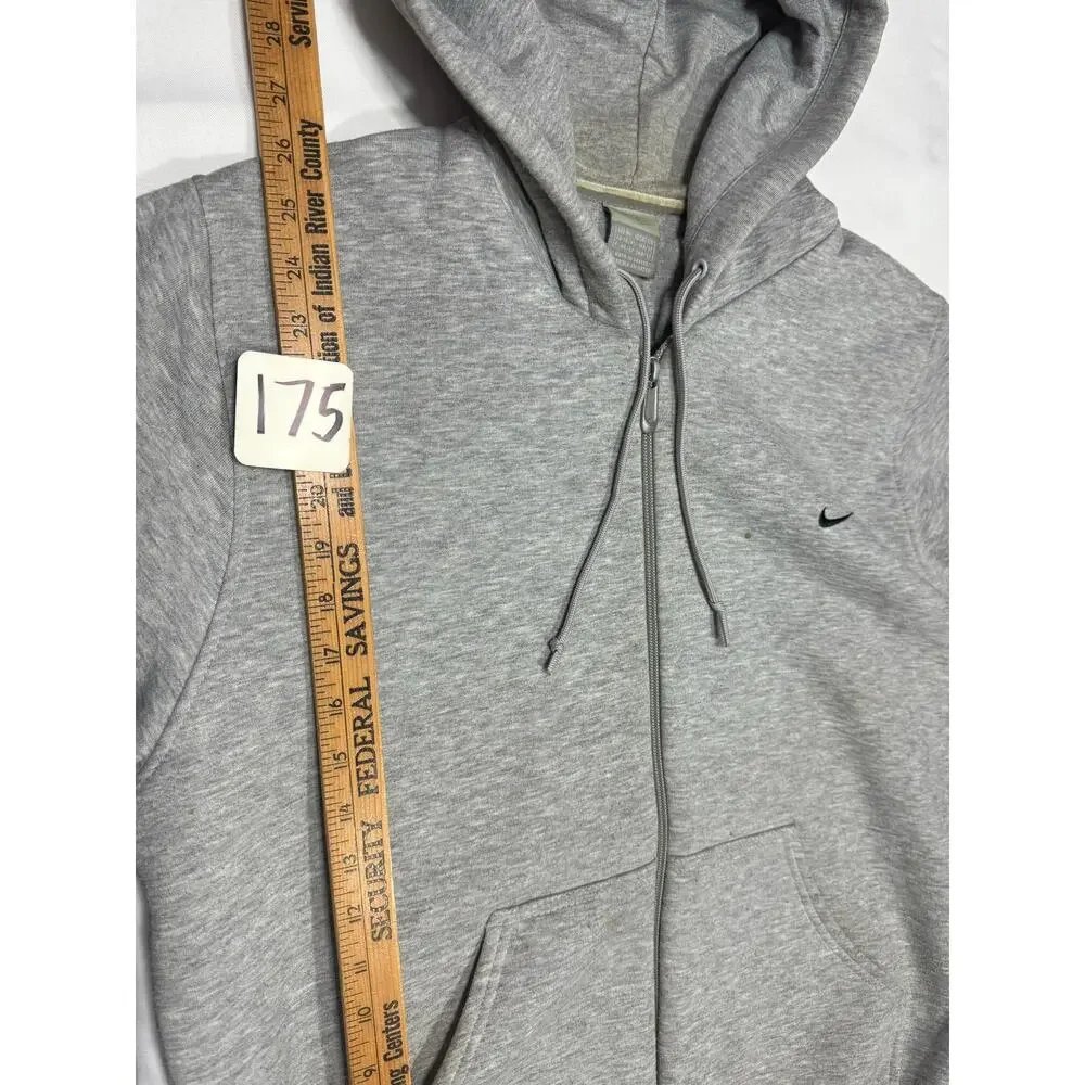 Nike Gray Zip Up Hoodie Size Medium Y2K Vintage